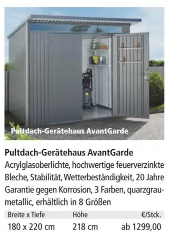 Holz Possling Pultdach-gerätehaus avantgarde Angebot