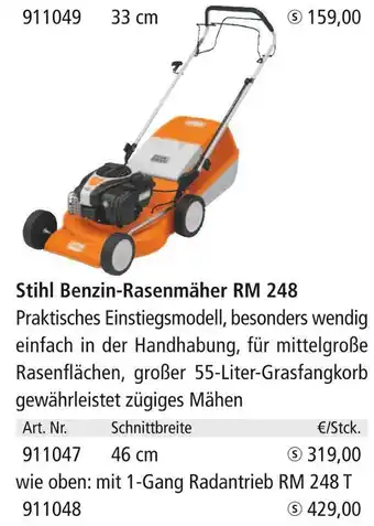 Holz Possling Stihl benzin-rasenmäher Angebot