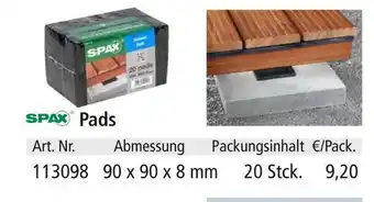 Holz Possling Spax pads Angebot