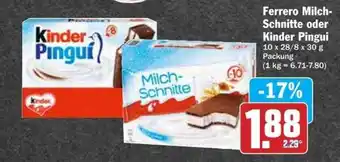 dodenhof Ferrero Milch-schnitte Oder Kinder Pingui Angebot