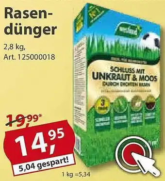 Sonderpreis Baumarkt Rasendünger Angebot