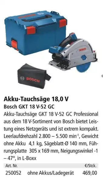 Holz Possling Bosch akku-tauchsäge Angebot