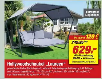 toom Baumarkt Hollywoodschaukel Laureen Angebot