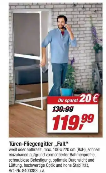 toom Baumarkt Türen-fliegengitter Falt Angebot