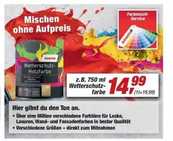 toom Baumarkt Wetterschutzfarbe Angebot