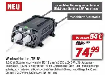 toom Baumarkt Wechselrichter Te16 Angebot