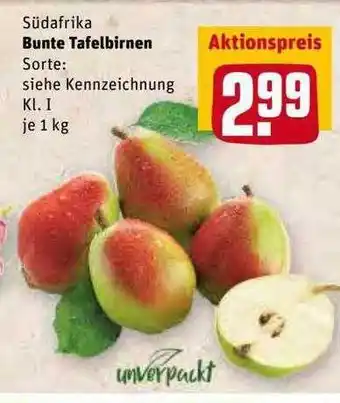 REWE Unverpackt Südafrika Bunte Tafelbirnen Angebot