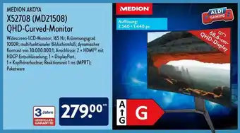 Aldi Nord Medion Akoya X52708 (md21508) Qhd-curved-monitor Angebot