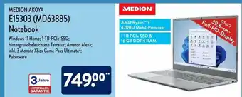 Aldi Nord Medion Akoya E15303 (md63885) Notebook Angebot