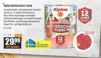 V Baumarkt Alpina Wetterschutz-farbe Angebot