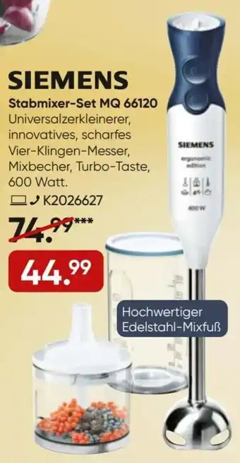 Galeria Siemens Stabmixer Set MQ 66120 Angebot