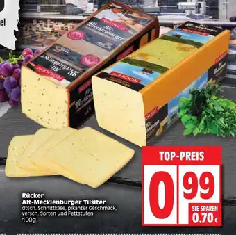 Edeka Rücker Alt Mecklenburger Tilsiter 100g Angebot