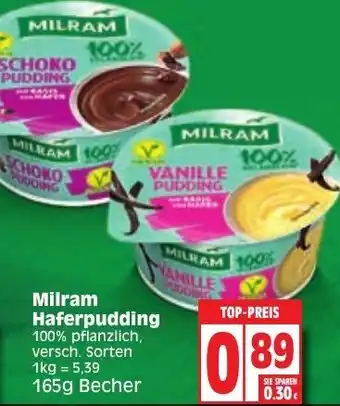 Edeka Milram Haferpudding 165g Becher Angebot