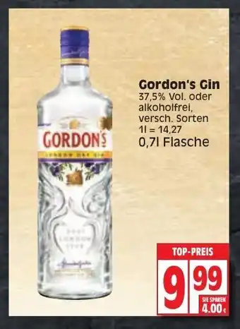 Edeka Gordon's Gin 0,7L Flasche Angebot