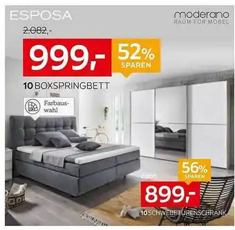 XXXLutz Esposa Boxspringbett Oder Moderano Schwebetürenschrank Angebot