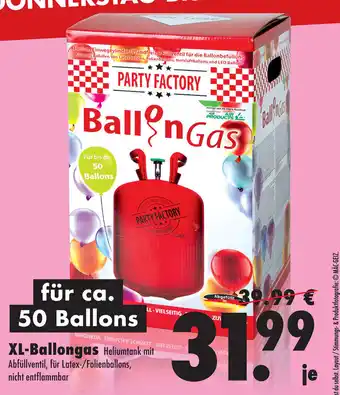 Mäc Geiz Party Factory XL-Ballongas Angebot