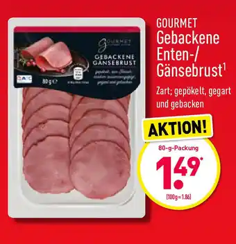 Aldi Nord Gourmet Gebackene Enten Gänsebrust 80 g Angebot