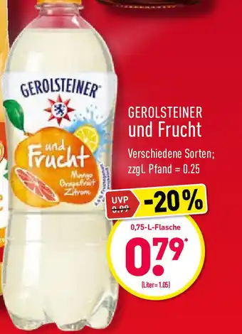 Aldi Nord Gerolsteiner und Frucht 0,75 L Angebot