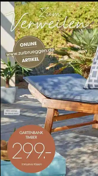 Zurbrüggen Gartenbank Timber Angebot