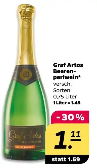 NETTO Graf Artos Beerenperlwein 0,75 Liter Angebot