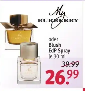 Rossmann My Burberry oder Blush EdP Spray je 30 ml Angebot