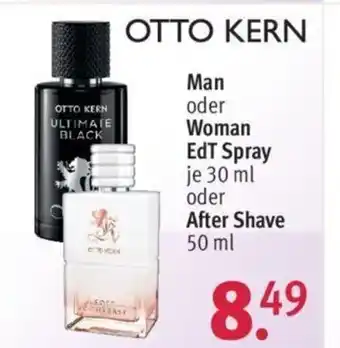 Rossmann Otto Kern Man oder Woman EdT Spray je 30 ml oder After Shave 50 ml Angebot