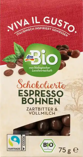 dm drogerie Dmbio espressobohnen in vollmilch- & zartbitterschokolade Angebot