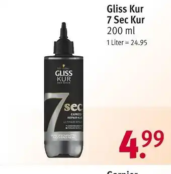 Rossmann Gliss kur 7 sec kur Angebot