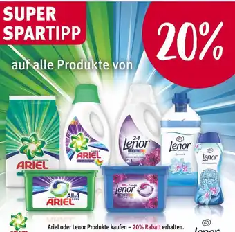 Rossmann Ariel oder lenor 20 % rabatt Angebot