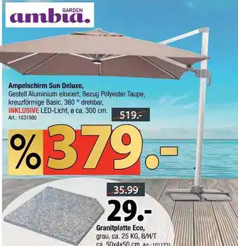 Zurbrüggen Ambia garden ampelschirm sun deluxe Angebot