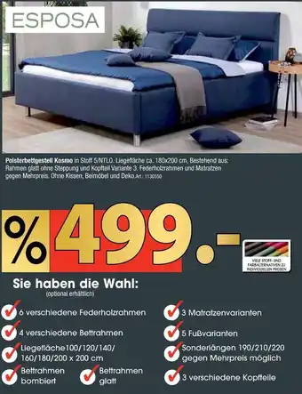 Zurbrüggen Esposa polsterbettgestell kosmo Angebot