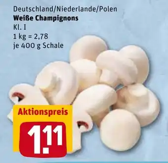 REWE WeiBe Champignons je 400 g Angebot