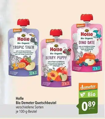 CITTI Markt Holle Bio Demeter Quetschbeutel Angebot