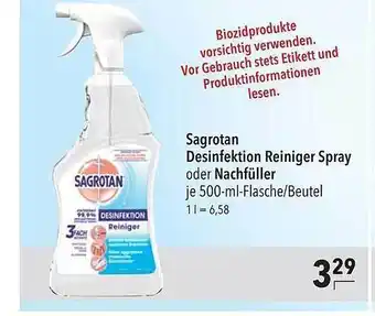 CITTI Markt Sagrotan Desinfektion Reiniger Spray Oder Nachfüller Angebot