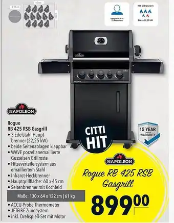 CITTI Markt Napoleon Rogue Rb 425 Rsb Gasgrill Angebot