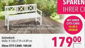 CITTI Markt Gartenbank Angebot