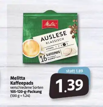 Markant Markt Melitta Kaffeepads Angebot