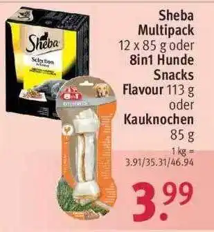 Rossmann Sheba Multipack, 8in1 Hunde Snacks Flavour Oder Kauknochen Angebot