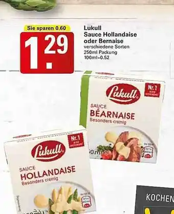 WEZ Lukull Sauce Hollandaise Oder Bernaise Angebot