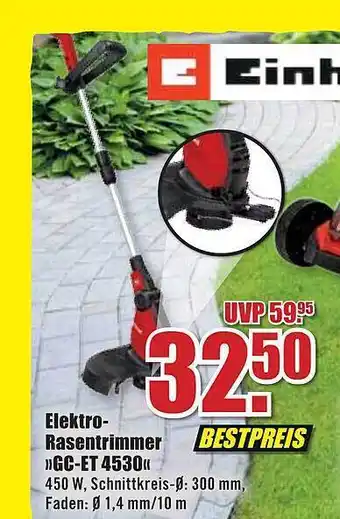 B1 Discount Baumarkt Elektro-rasentrimmer »gc-et 4530« Angebot