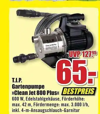 B1 Discount Baumarkt T.i.p. Gartenpumpe »clean Jet 800 Plus« Angebot