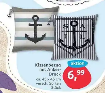 Budni Kissenbezug Mit Anker-drunck Angebot