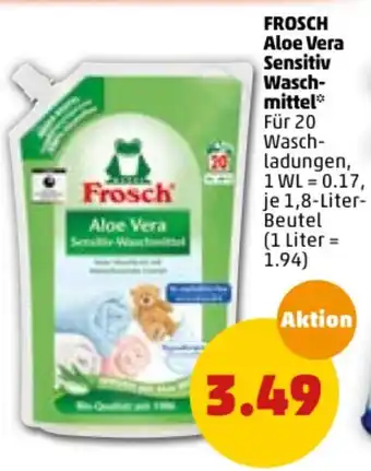 PENNY Frosch Aloe Vera Sensitiv Waschmittel 1,8L Angebot