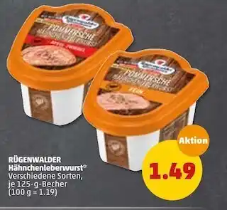 PENNY Rügenwalder hähnchenleberwurst Angebot