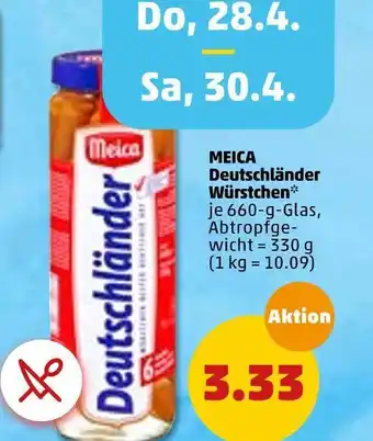 PENNY Meica deutschländer würstchen Angebot