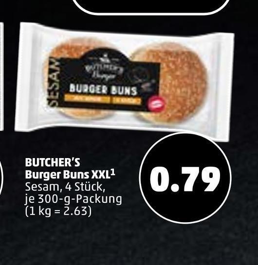 Butcher's burger buns xxl Angebot bei PENNY