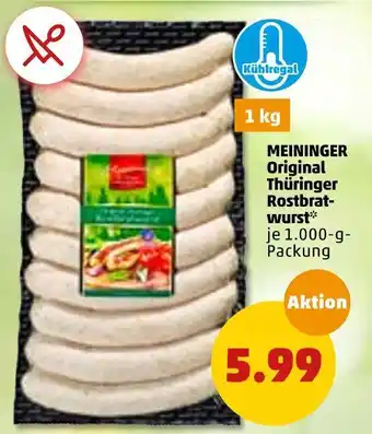 PENNY Meininger original thüringer rostbratwurst Angebot