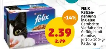 PENNY Felix Katzennahrung in Gelee 10x100g Angebot