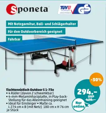 PENNY Sponeta Tischtennistisch Outdoor S 1-73e Angebot