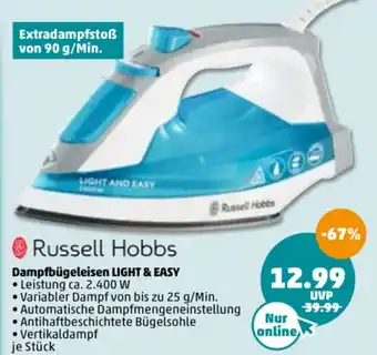 PENNY Russell Hobbs Dampfbügeleisen Light & Easy Angebot